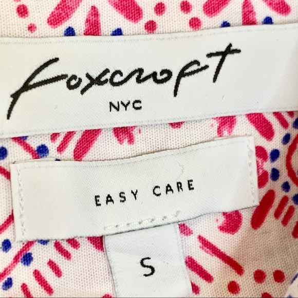 FOXCROFT Pink & Blue Easy Care Button Down Shirt - Picture 4 of 12